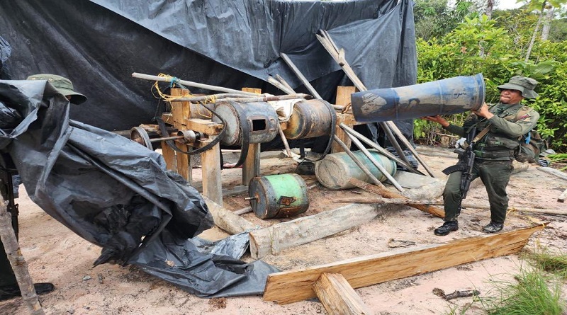 FANB desmantela estructuras de minería ilegal en Bolívar