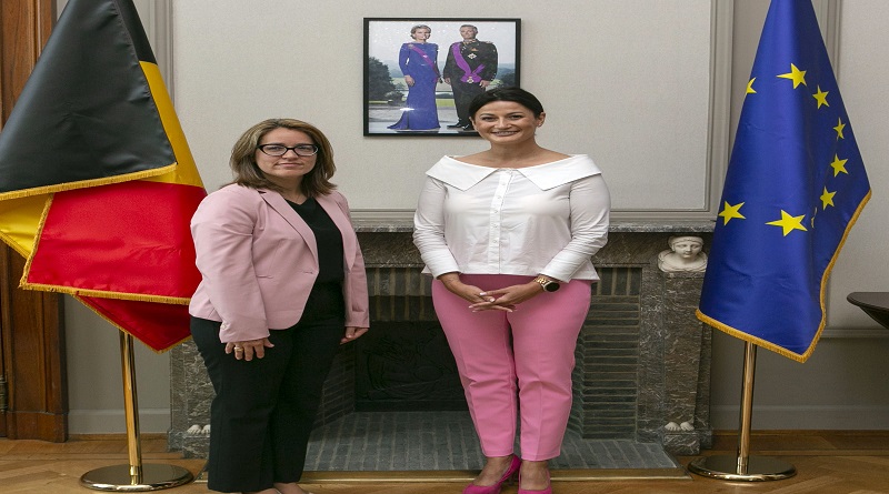 Embajadora de Cuba expone ante presidenta del senado belga impacto del bloqueo