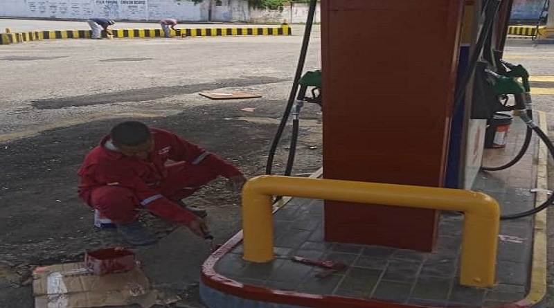 Avanzan trabajos de rehabilitación en la estación de servicios de Santa Lucía