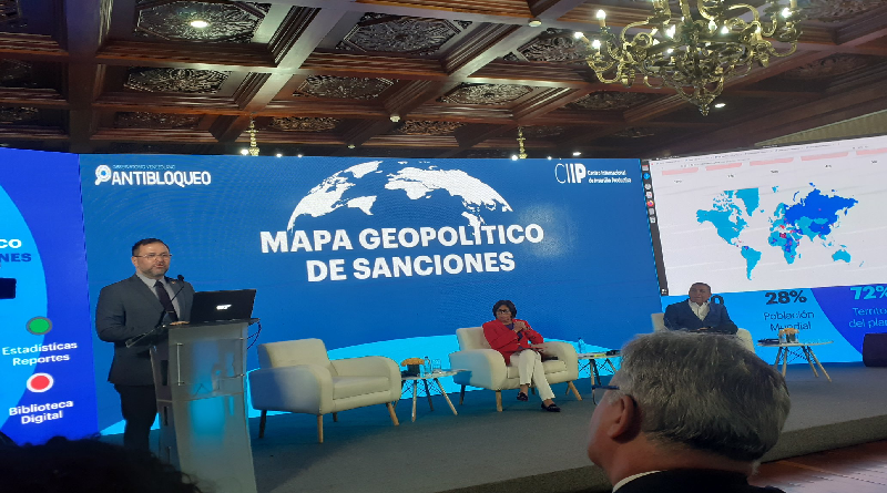 Presentan Mapa Geopolítico de Sanciones ante Cuerpo Diplomático