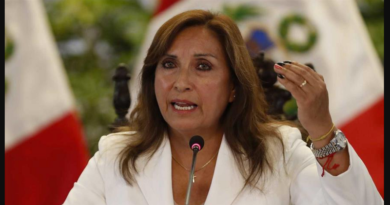La presidenta en funciones de Perú, Dina Boluarte. (Foto agencias)