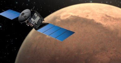 Recreación artística del orbitador Mars Express (ESA)