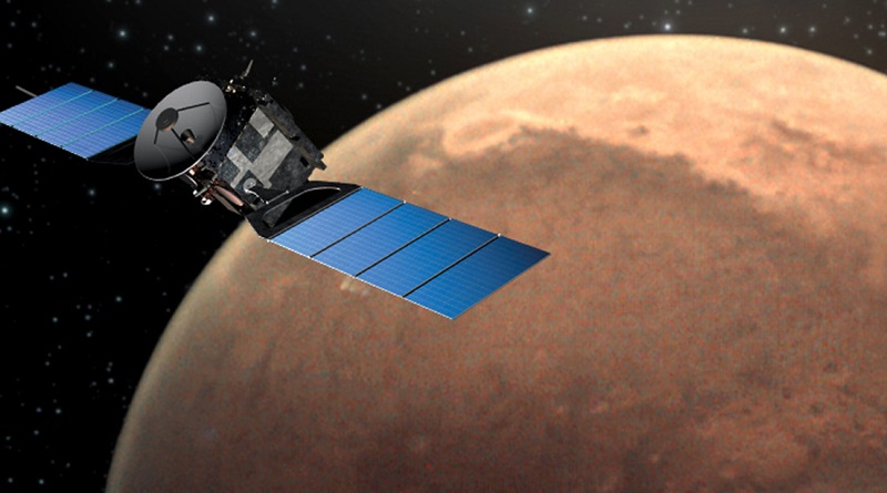 Recreación artística del orbitador Mars Express (ESA)