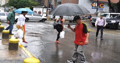 Inameh pronostica precipitaciones de intensidad variable en gran parte del país