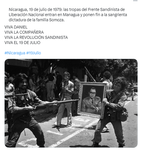 Venezuela celebra junto a Nicaragua el 44 aniversario de la Revolución Sandinista