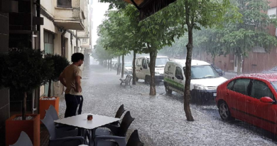 Tormenta con granizo provoca daños en España
