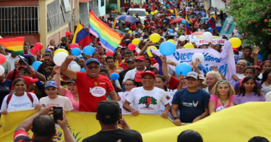 Revolucionarios de Charallave se movilizan en rechazo de sanciones contra el pueblo