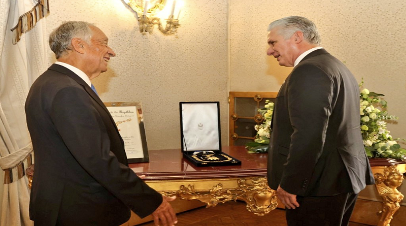 Presidente Miguel Díaz-Canel recibe máxima condecoración de Portugal