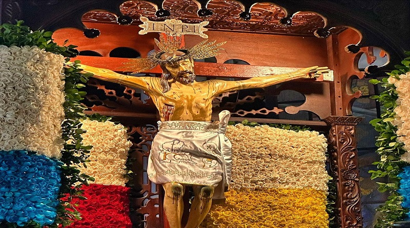 Feligreses conmemoran los 413 años del Santo Cristo de La Grita