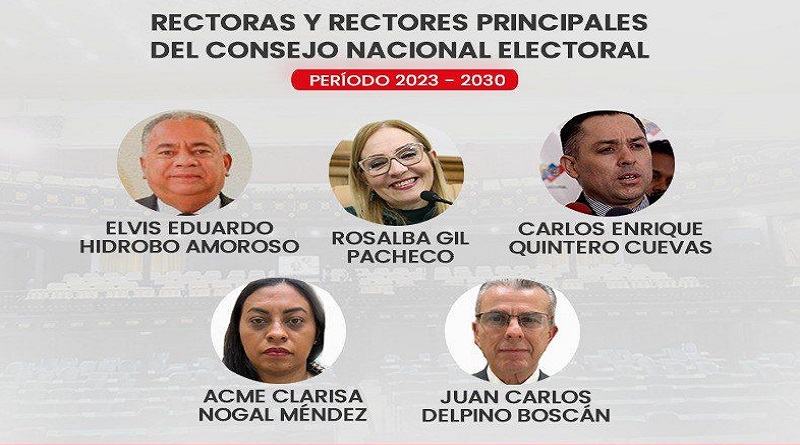 Designados los nuevos rectores y rectoras principales y suplentes del CNE