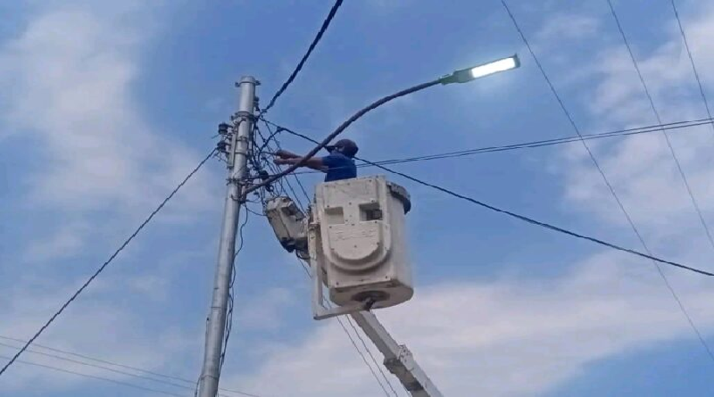 Más de 100 lámparas led se instalaron en Bolívar durante julio