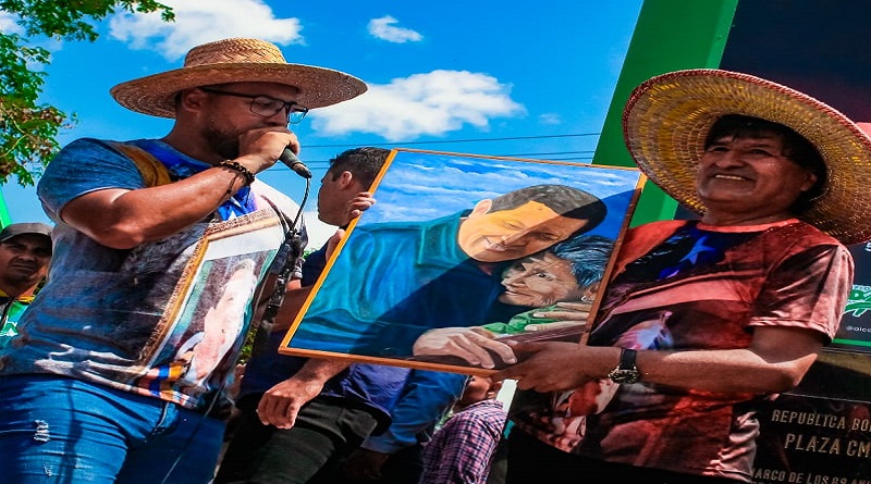 Campesinos y Campesinas sostienen encuentro con Líder Indígena Evo Morales en Miranda