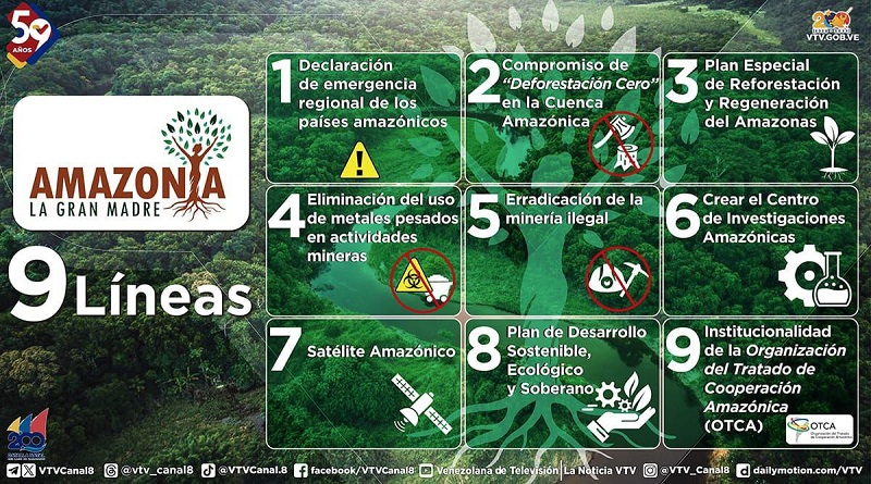 Conoce más sobre los ejes de acción de Venezuela para preservar la Amazonía