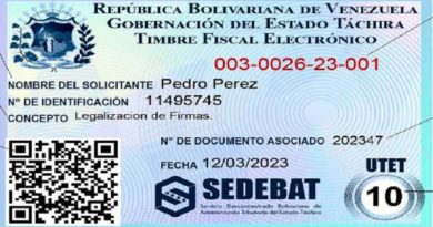 Servicio Tributario de Táchira crea Timbre fiscal electrónico