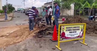 Avanzan trabajos de sustitución de colectores caídos en San Jerónimo de Guayabal