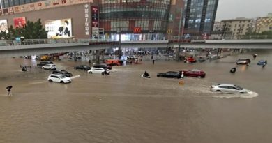 Fuertes lluvias afectan a China por paso de tifón Haikui