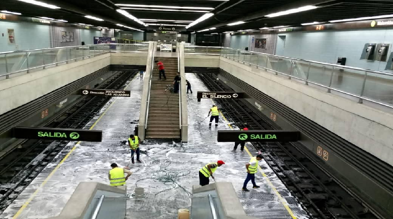 Ejecutan trabajos de mantenimiento en la estación Maternidad