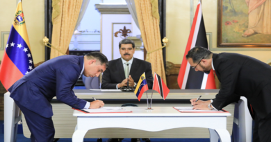 Venezuela y Trinidad y Tobago firman acuerdo sobre hidrocarburos gaseosos