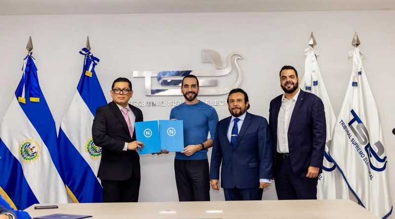 Nayib Bukele inscribe candidatura en presidenciales de 2024 en El Salvador