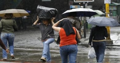 Inameh pronostica lluvias de intensidad variable en gran parte del país