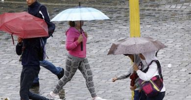 Inameh pronostica lluvias y chubascos en gran parte del país