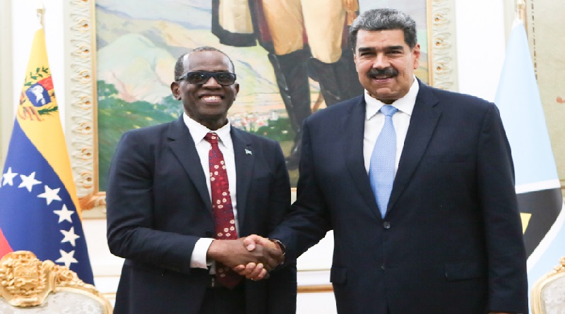 Presidente Maduro recibe en Miraflores a primer ministro de Santa Lucía