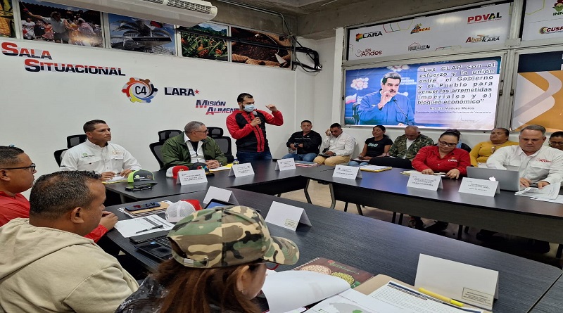 Estado Mayor revisa tareas estratégicas de gestión alimentaria en Lara