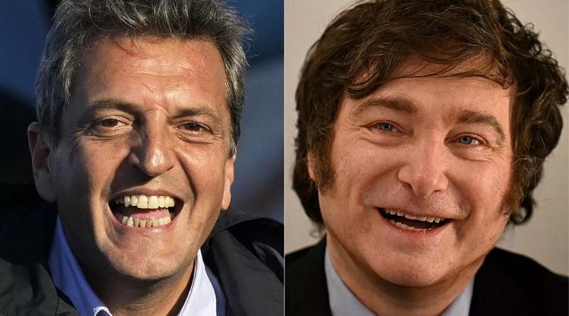 Sergio Massa y Javier Milei realizan último debate en Argentina