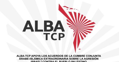 ALBA-TCP respalda Cumbre Árabe-Islámica y la OCI ante agresión a Palestina