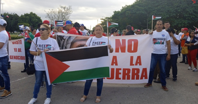 Pueblo de Cuba marcha para alzar su voz por la paz del pueblo palestino