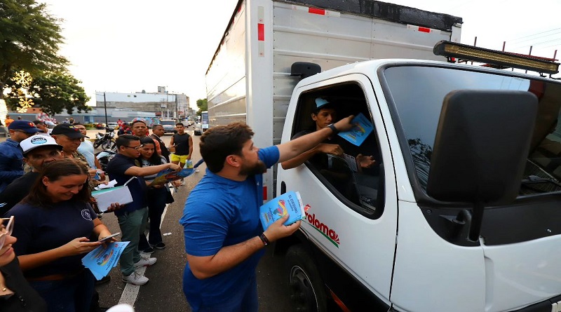 Realizan jornada de volanteo en Monagas para promover defensa del Esequibo
