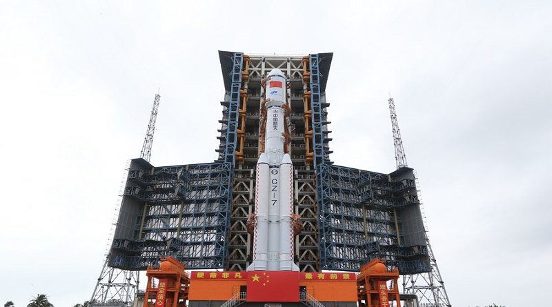 Cohete portador llega a sitio de lanzamiento para misión de carga Tianzhou-7