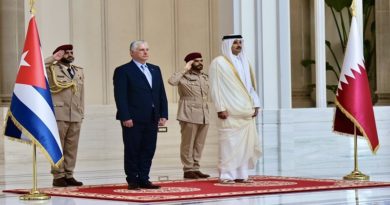Presidente de Cuba y emir de Qatar analizan conflicto en Gaza