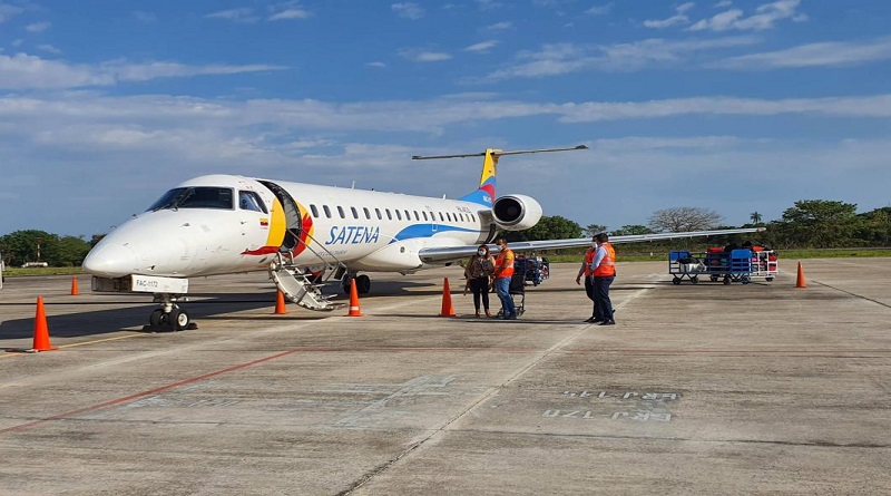 Aerolínea Satena inaugura su primer vuelo en la ruta Bogotá-Valencia