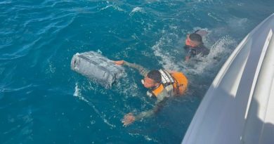 FANB localiza 50 panelas de drogas flotando cerca del Gran Roque