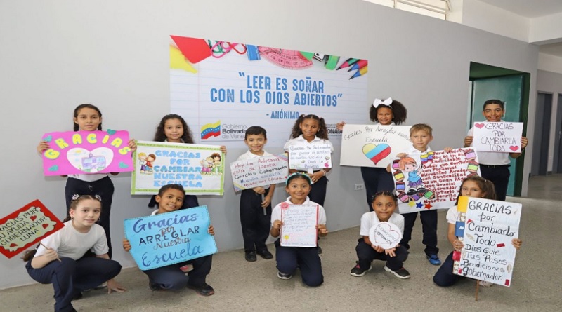 Entregan rehabilitada escuela Adriana Rengel de Sequera en Maturín