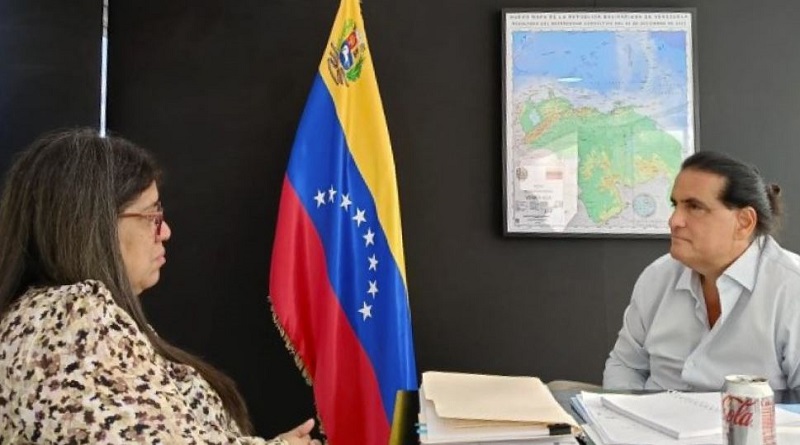 Presidente del CIIP Alex Saab discute estrategias con la viceministra Pugh