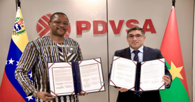 Venezuela suscribe acuerdo bilateral en materia petrolera con Burkina Faso