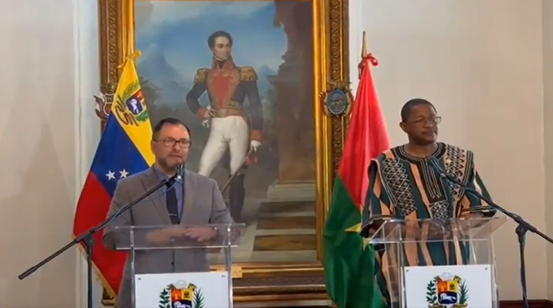 Cancilleres de Venezuela y Burkina Faso fortalecen cooperación diplomática