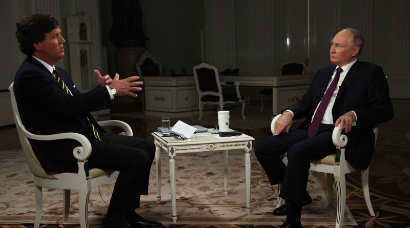 Rusia confirma que en Washington "se pusieron histéricos" por entrevista de Putin a Carlson