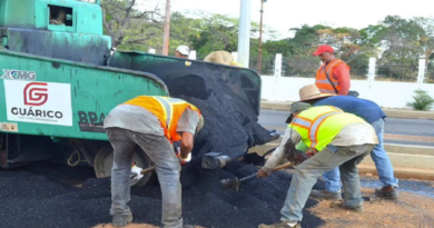 trabajos de la avenida Francisco de Miranda