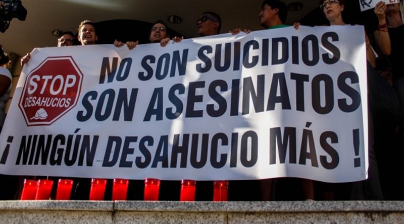 Anciano se suicida tras ser desalojado de su casa por impago en España