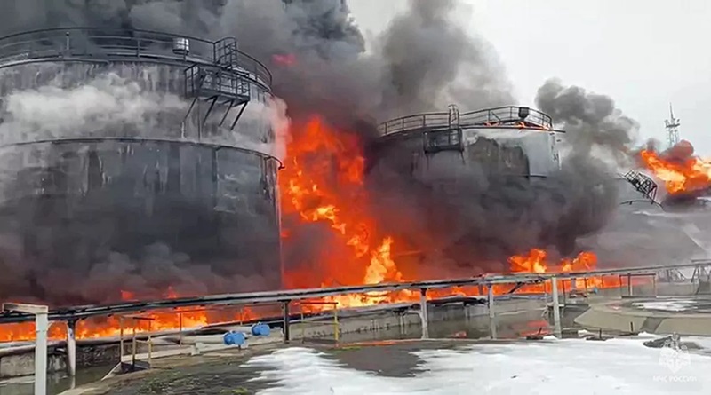 Drones ucranianos atacan refinería de petróleo en territorio ruso