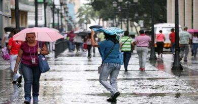 Inameh pronostica precipitaciones de intensidad variable en gran parte del país