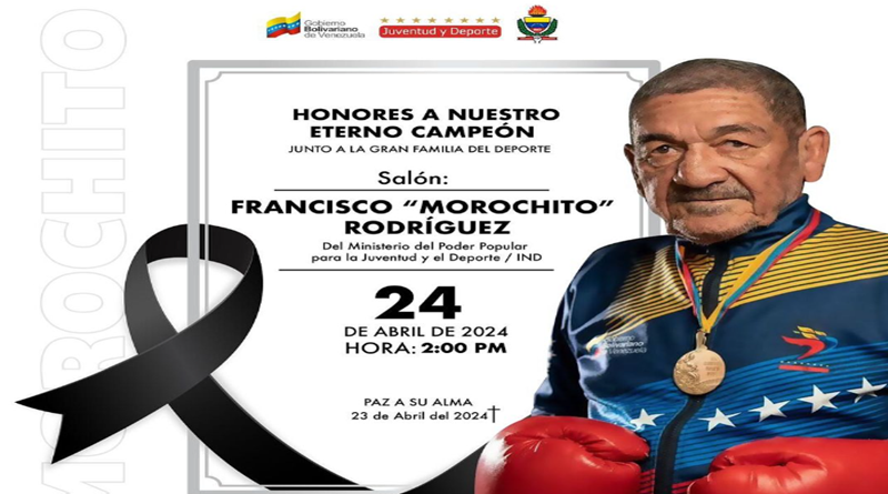 Rindieron homenaje póstumo a Morochito Rodríguez en el IND