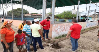 Rehabilitan la cancha de usos múltiples de Villa Heroica en Monagas