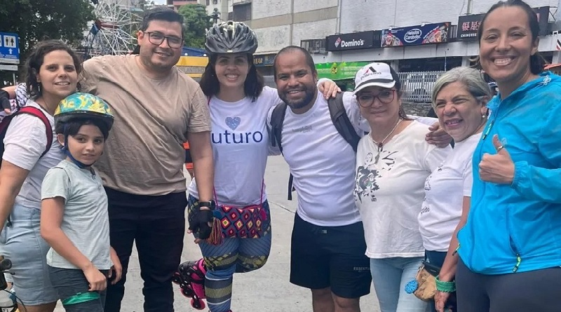 Realizan bicicletada en Caracas en solidaridad con Palestina