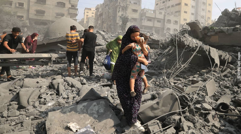 Universitarios españoles protestan contra el genocidio en Gaza