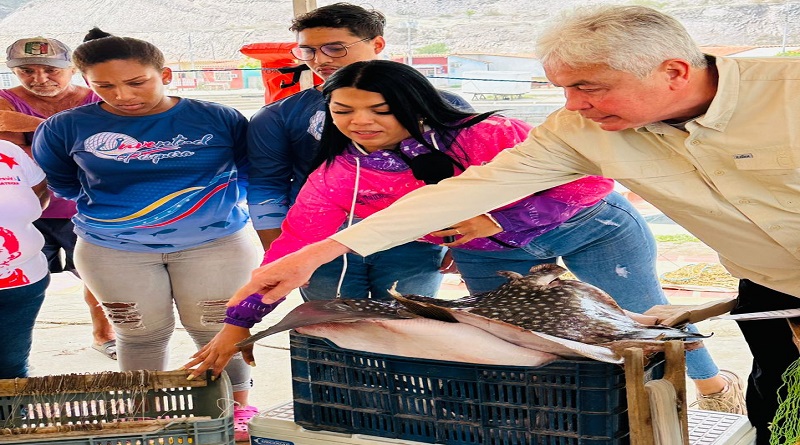 Mujer pescadora dentro del sector cumple con la cadena productiva completa