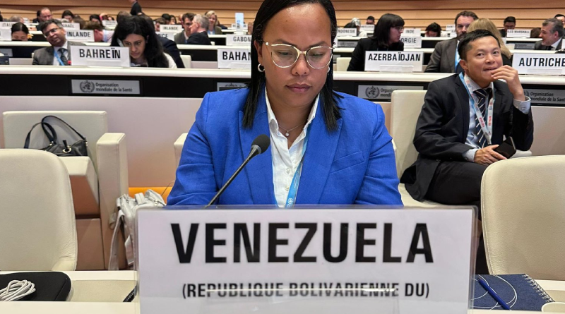 Venezuela reafirma apoyo a Palestina en la asamblea mundial de salud